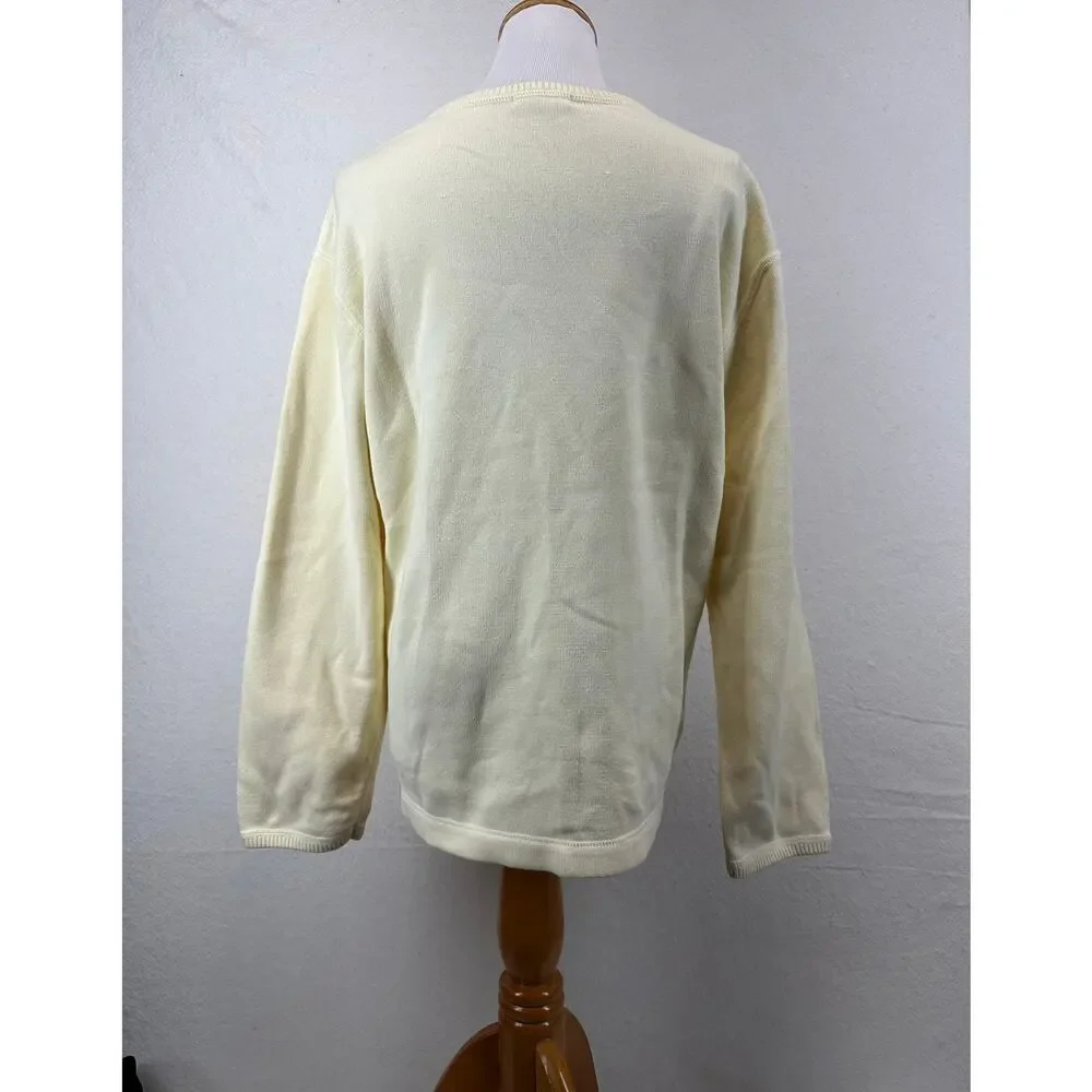 Eddie Bauer Y2K Women's Crewneck 100% Cotton Sweater SZ XL Comfort Heritage